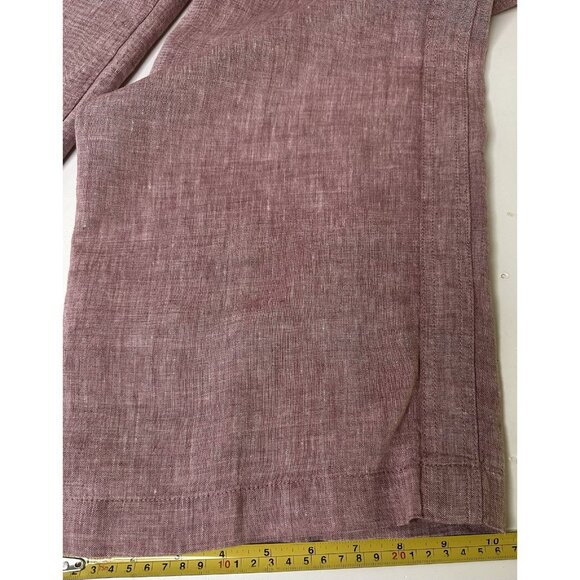 Athleta Cabo Linen Wide Leg Pant in Tawny Rose/Orchid Pink Size 10 - Picture 9 of 9